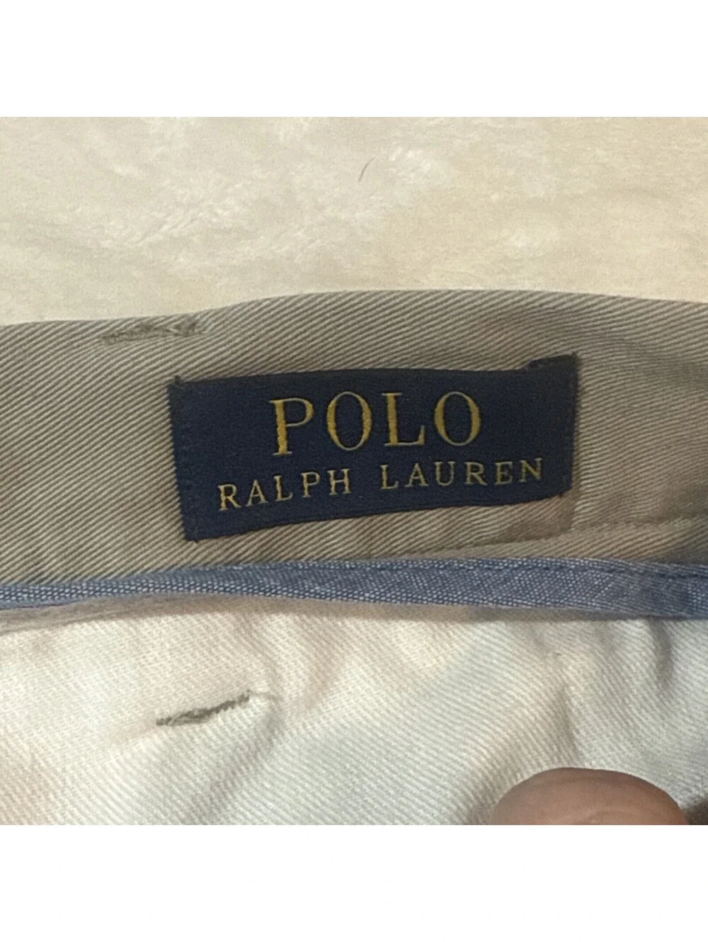 Polo Ralph Lauren Shorts Chino Men's Size 46B Classic Fit Khaki Tan Flat Front